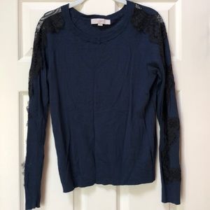 LOFT Lightweight Navy Sweater